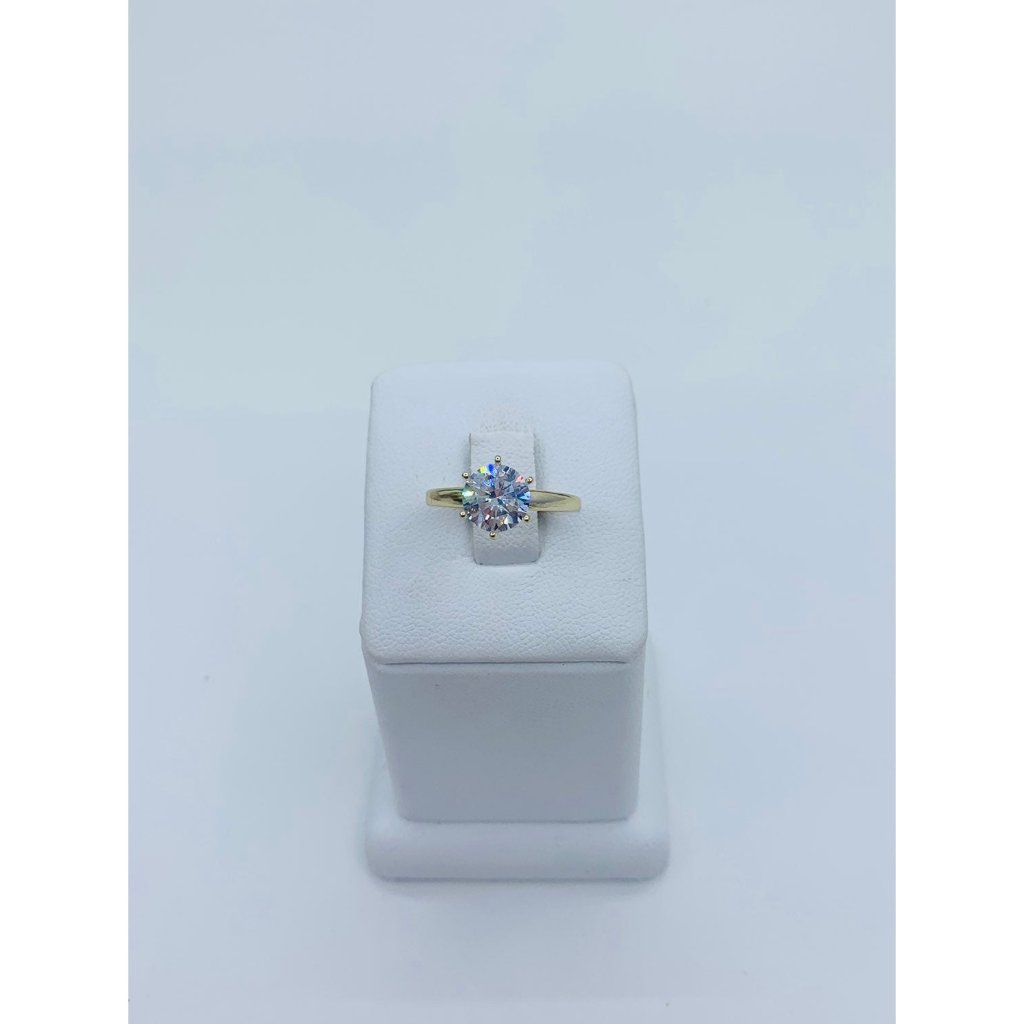 14k Solid Gold Women’s Ring Solitaire Size 7 Engagement